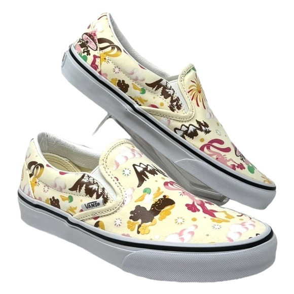 VANS Classic Slip On Sneakers Women's Size Skate Canvas White Shoes VN000BVZFRL - Picture 1 of 9